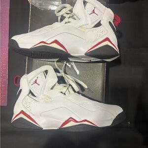 Jordan White and Red Men's Sneakers